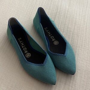 Rothy's Teal and Navy Women's Flats